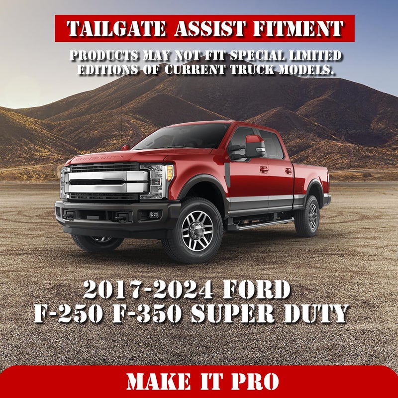 KitsPro مساعدة الباب الخلفي للشاحنة من KitsPro لسيارة Ford F-250 F-350 Super Duty 2017-2024 ملحقات الشاحنة دعامة تخميد الباب الخلفي، حزمة من 1 - Image 3